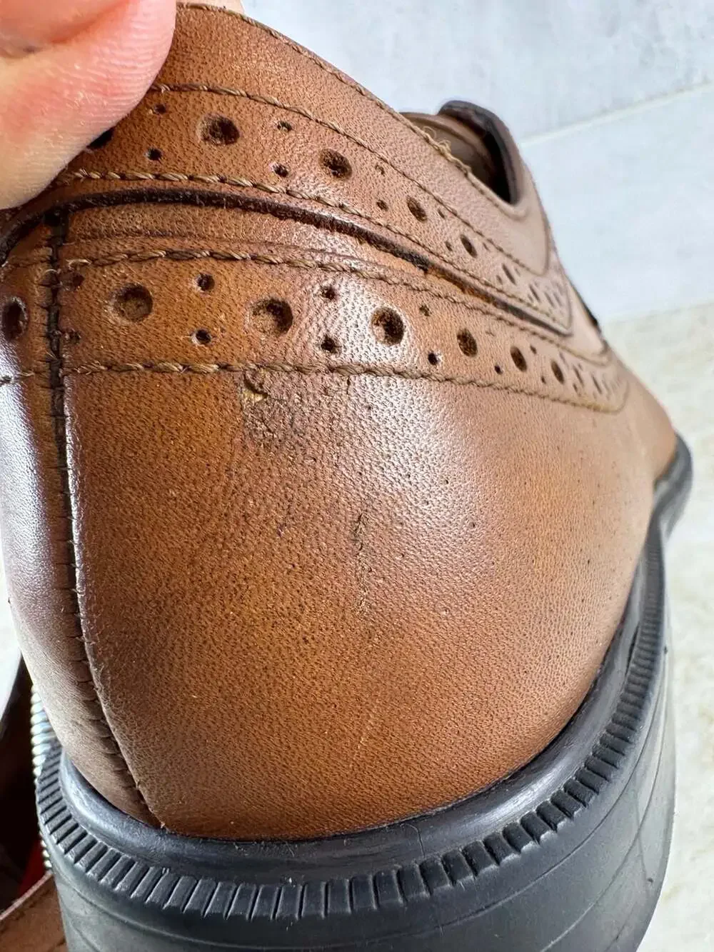 Rockport Essential Details II Waterproof Wingtip Oxford Brown Leather Shoes 11